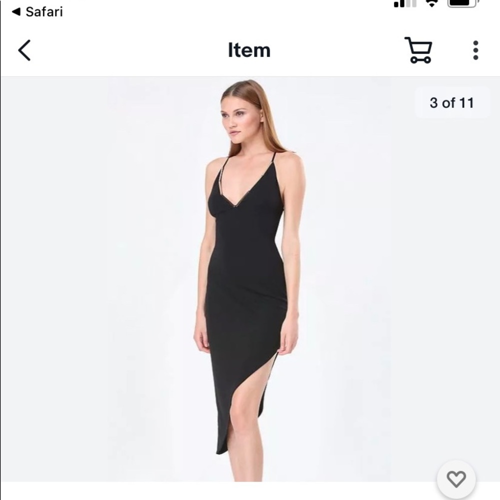 Bebe embellished neck line dress